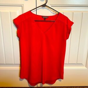 Express Coral Silky Blouse